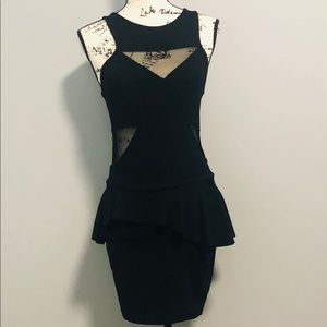 Bebe 2 piece top and peplum skirt